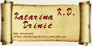Katarina Drinić vizit kartica